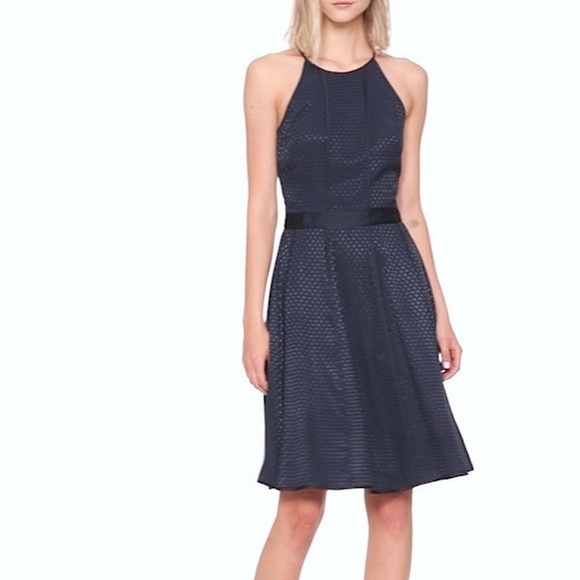 banana republic paneled fit and flare dress